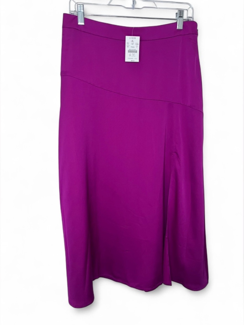 J. Crew size 8 Hot Pink Midi Skirt with Sheen NWT